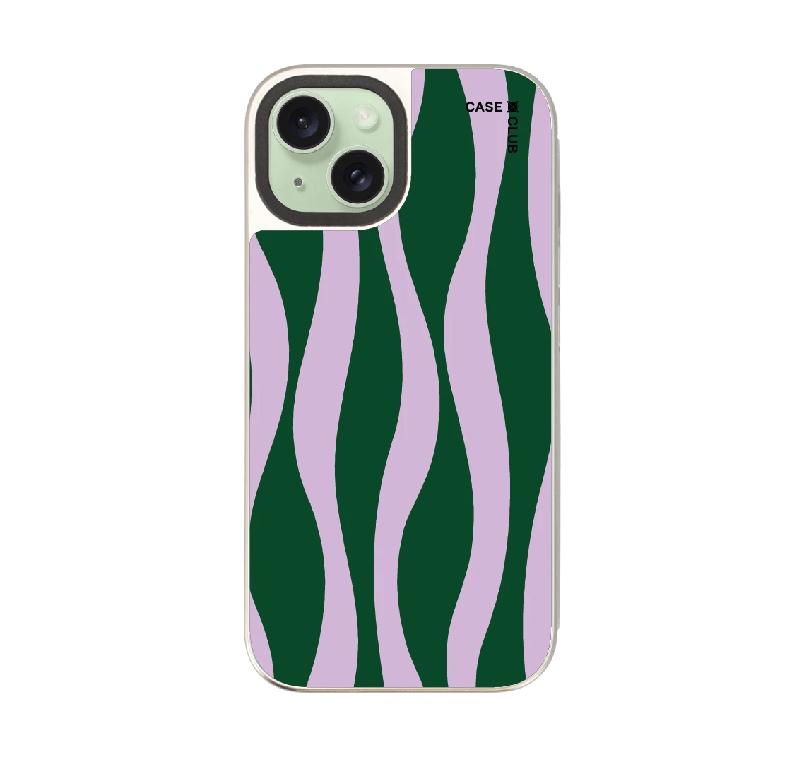 ลายคลื่นสีม่วงและเขียว